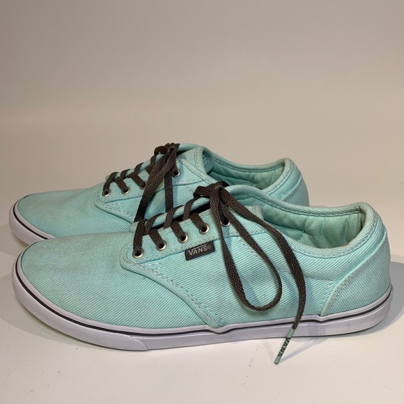 Vans Shoes - Vans Women’s Canvas Mint Green with Gray Laces 9